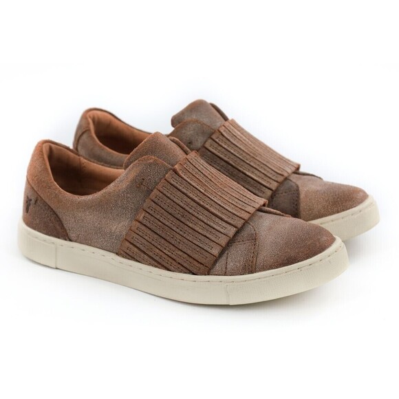 Frye Brown Leather Flats - Picture 1 of 11